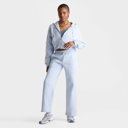 Women's New Balance Piped Cropped Full-Zip Hoodie - Oxford Blue - view 2