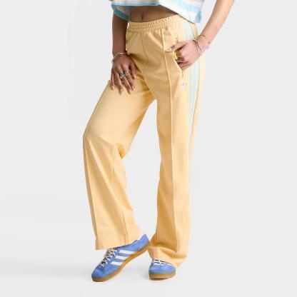 Women's adidas Originals Beckenbauer Classic Track Pants - Orange Tint/Icy Blue - view 1