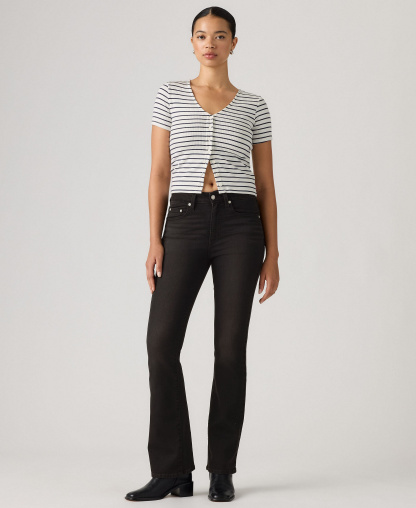 Levi's 725 High-Waist Classic Stretch Bootcut Jeans - Soot Scrape Bfr