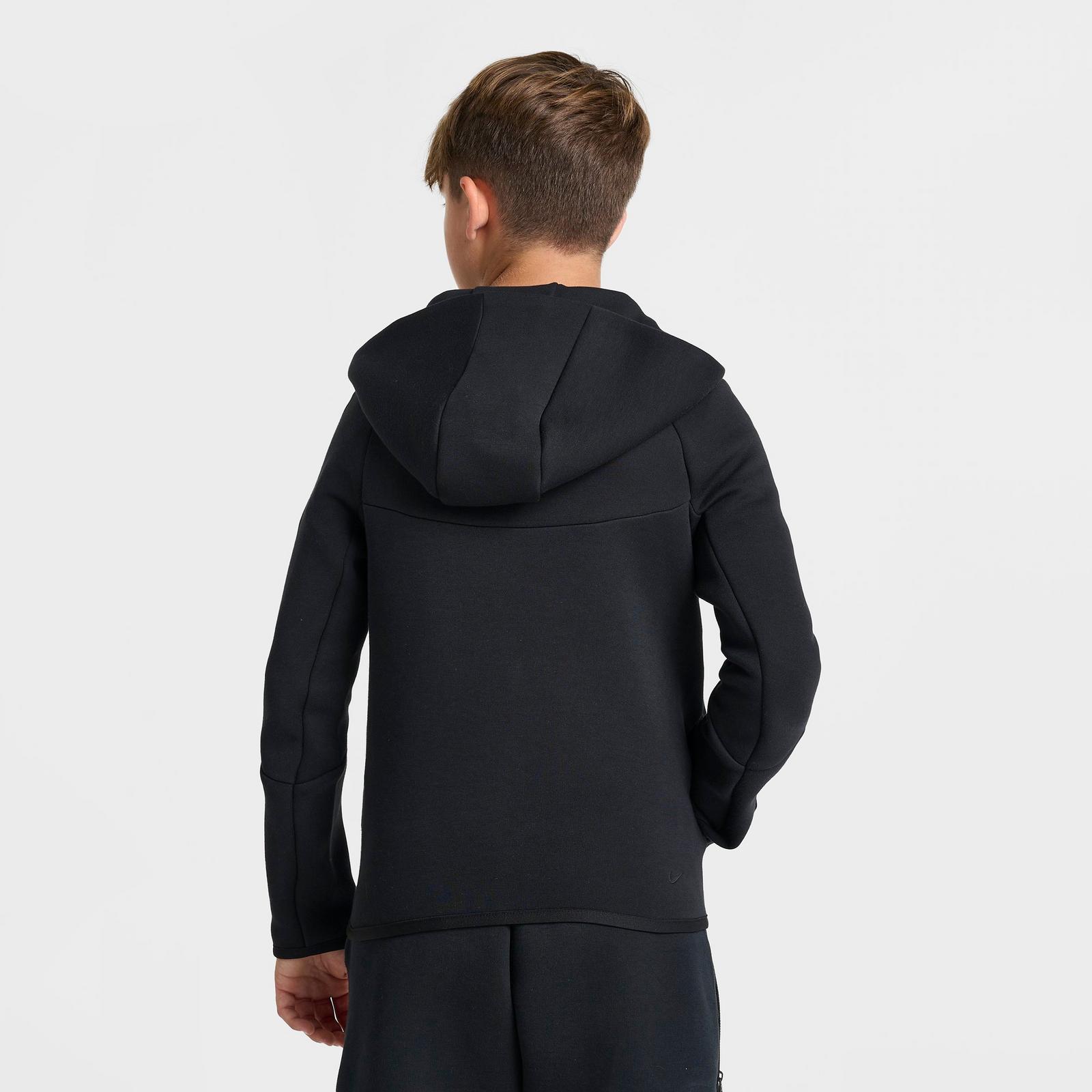 Boys' Big Kids' Nike Sportswear Tech Fleece Full-Zip Hoodie - Black
