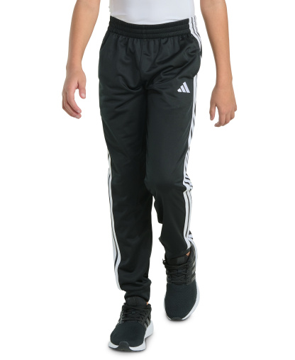 adidas Big Boys Elastic-Waistband Essential 3-Stripe Jogger Pants - Black