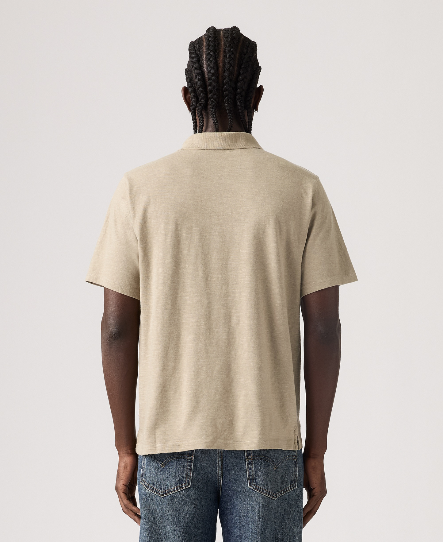 Levi's Men's Merritt Striped Collared Polo Shirt - Khaki