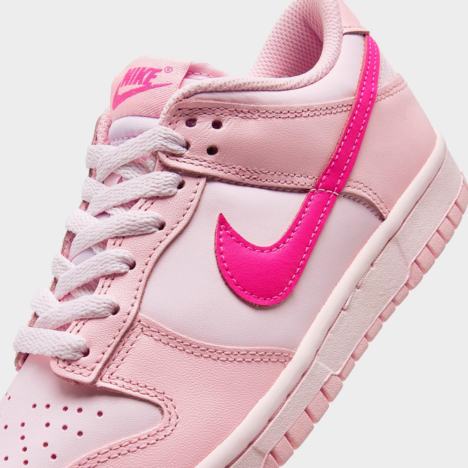 Girls' Big Kids' Nike Dunk Low Casual Shoes - Medium Soft Pink/Pink Foam/Hyper Pink