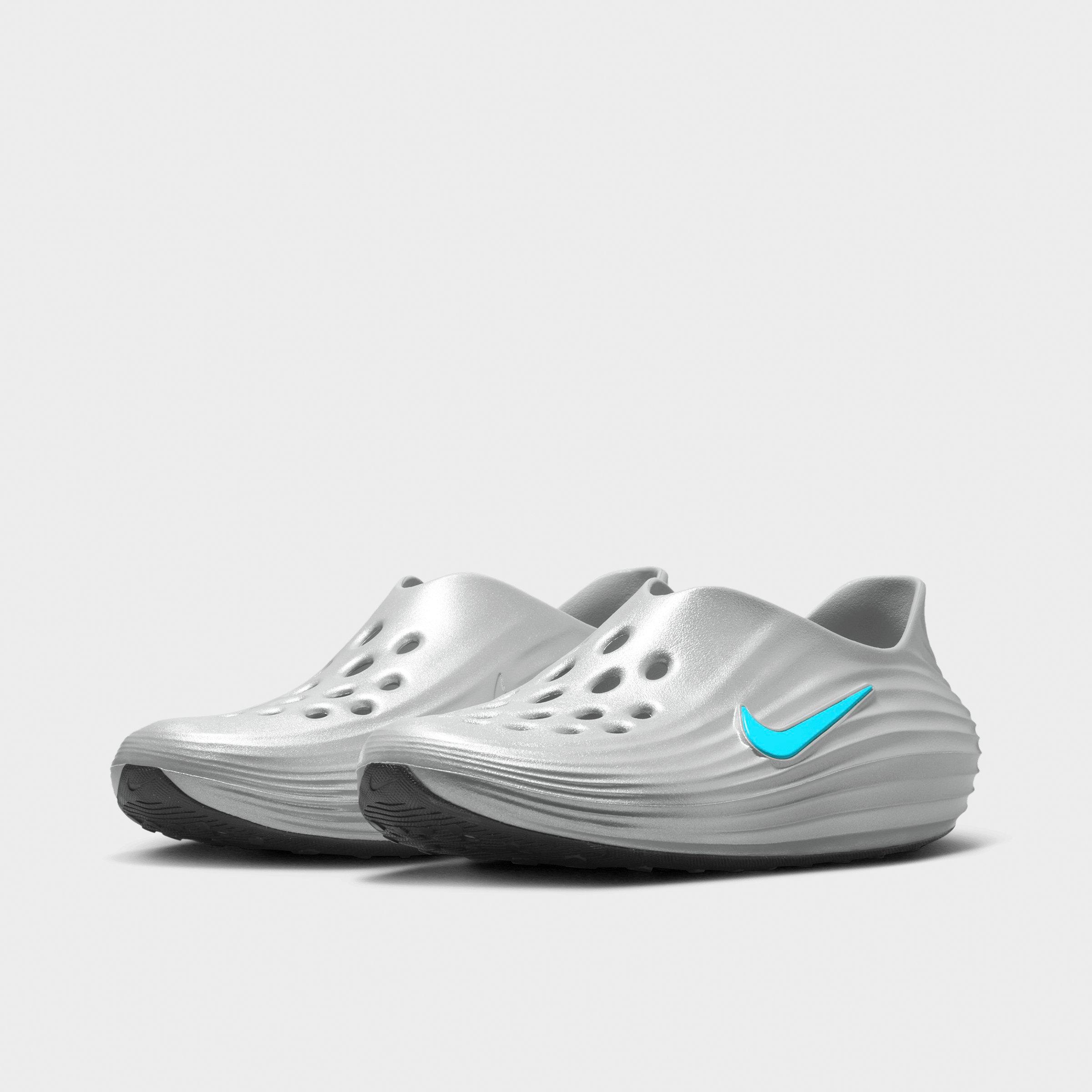 Men's Nithtke ReactX Rejuven8 Recovery Casual Shoes - Part 1 - Metallic Silver/Gamma Blue/Black - Both shoes facing left