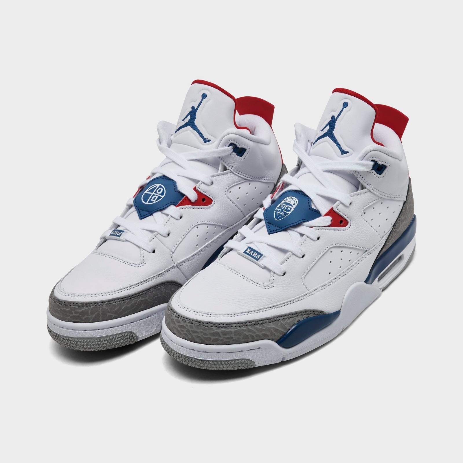 Men's Air Jordan Son of Mars Low Casual Shoes - White/Varsity Red/Light Smoke Grey/True Blue - view 2
