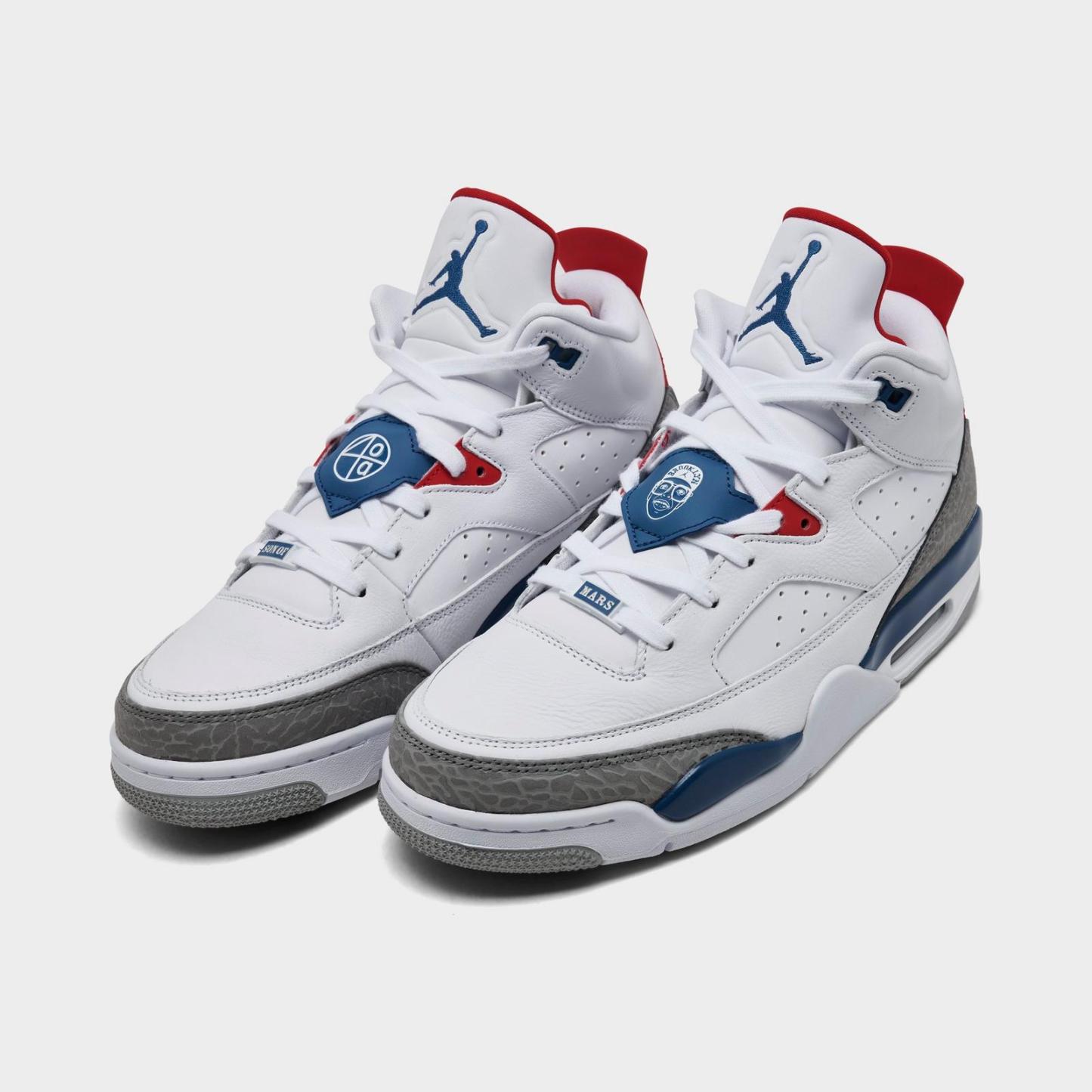 Men's Air Jordan Son of Mars Low Casual Shoes - White/Varsity Red/Light Smoke Grey/True Blue - view 2