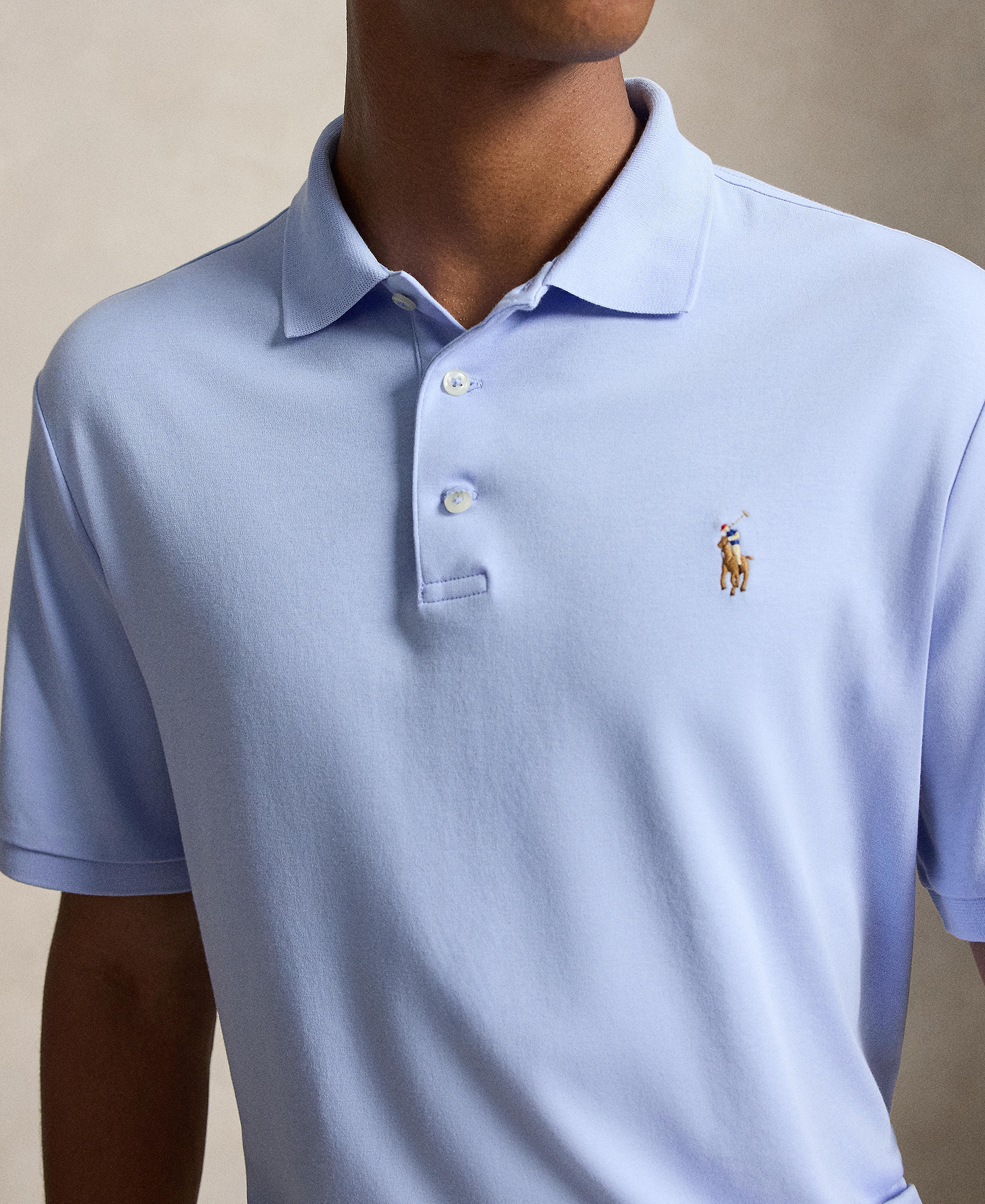 Polo Ralph Lauren Men's Classic-Fit Soft Cotton Polo Shirt - Pebble Blue