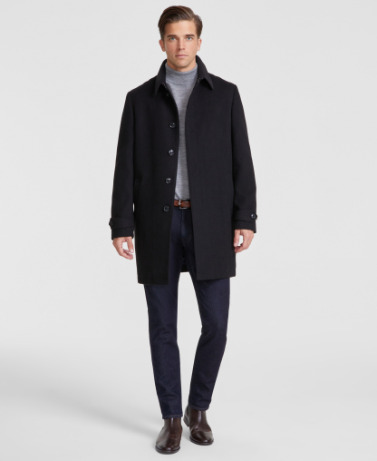 Tommy Hilfiger Men Modern Fit Car Coat - Black