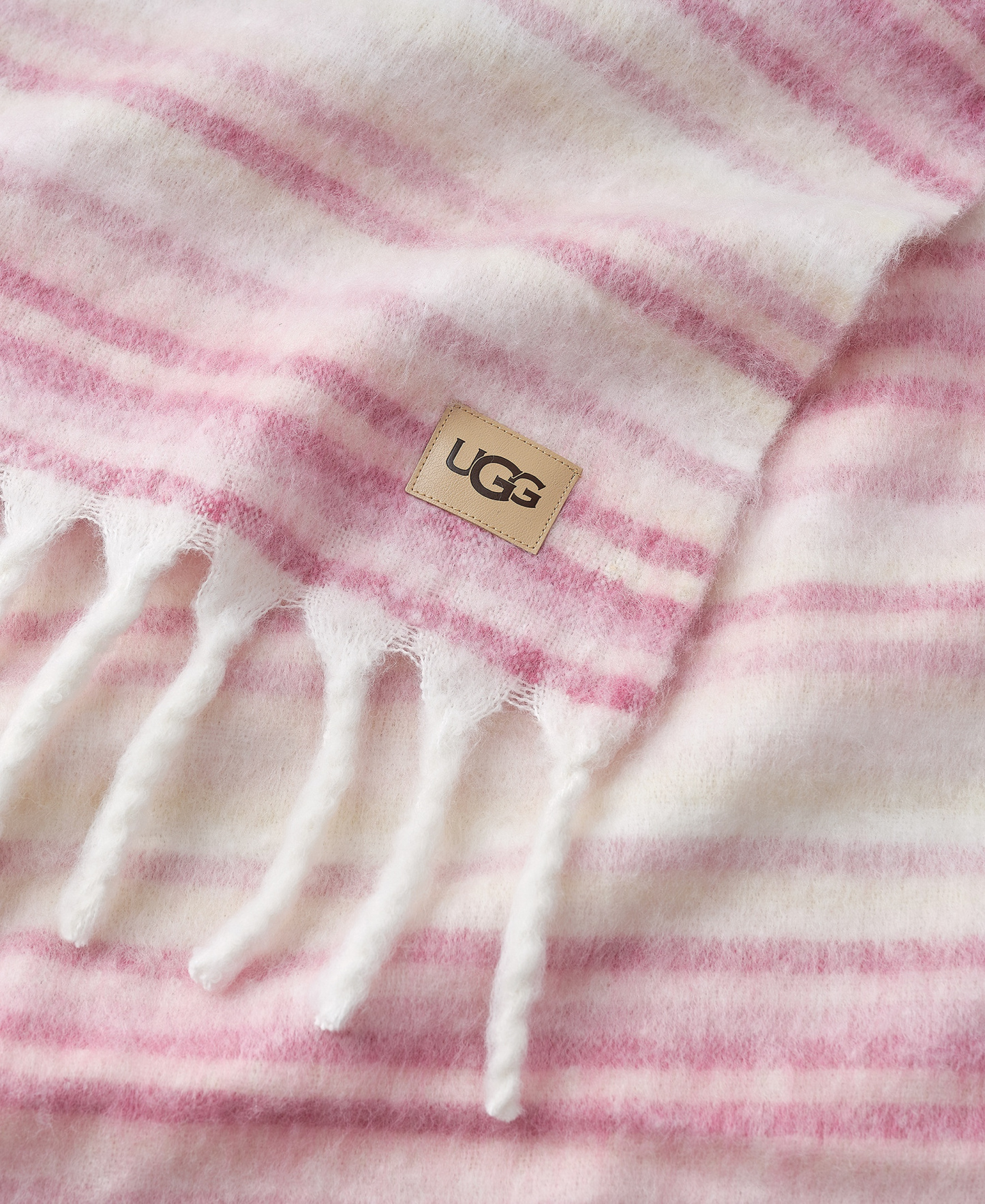 UGG® Joana Striped Throw, 50" x 70" - Dusty Orchid