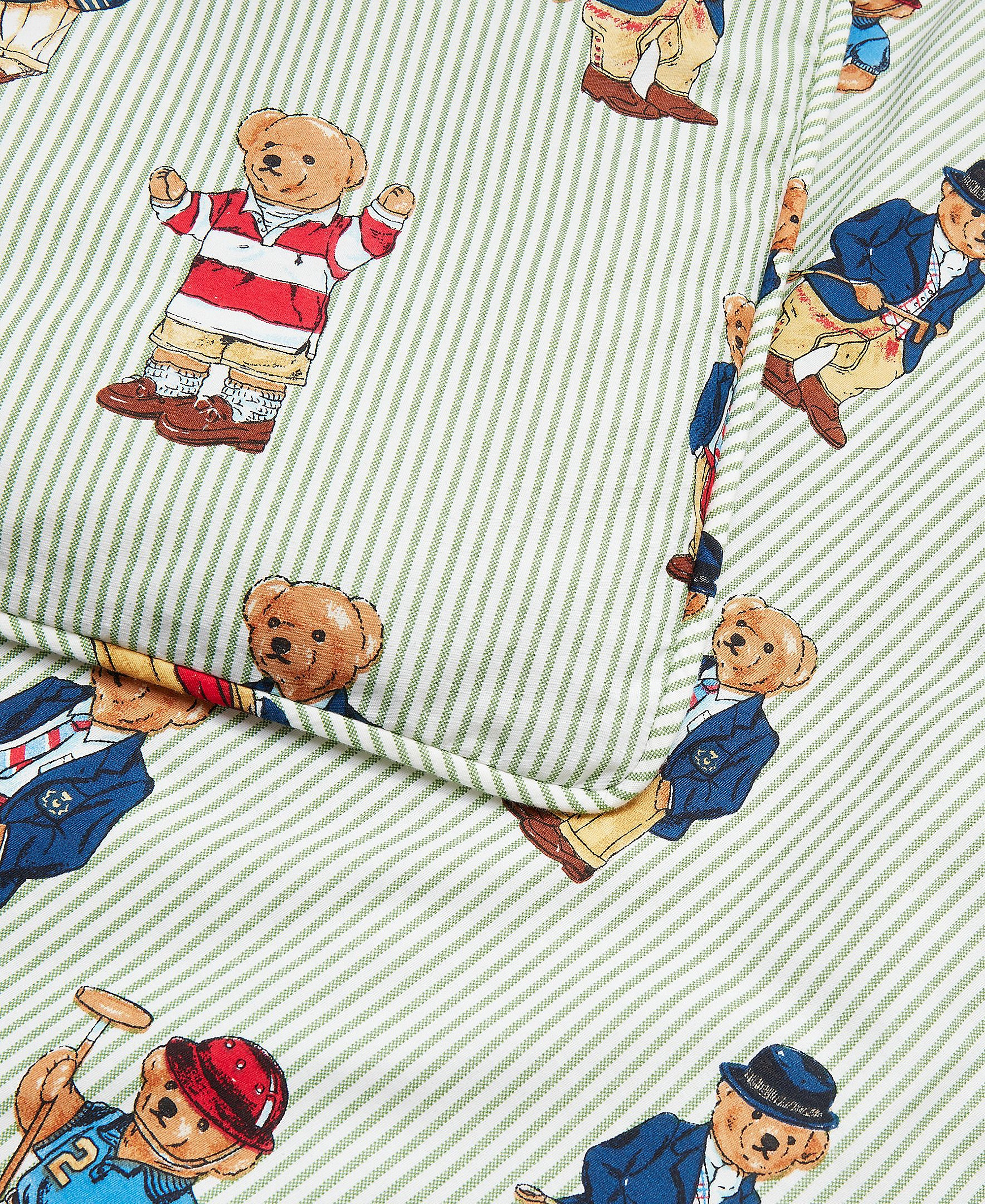 Polo Ralph Lauren Teddy Bear Stripe 2-Pc. Comforter Set, Twin - Green