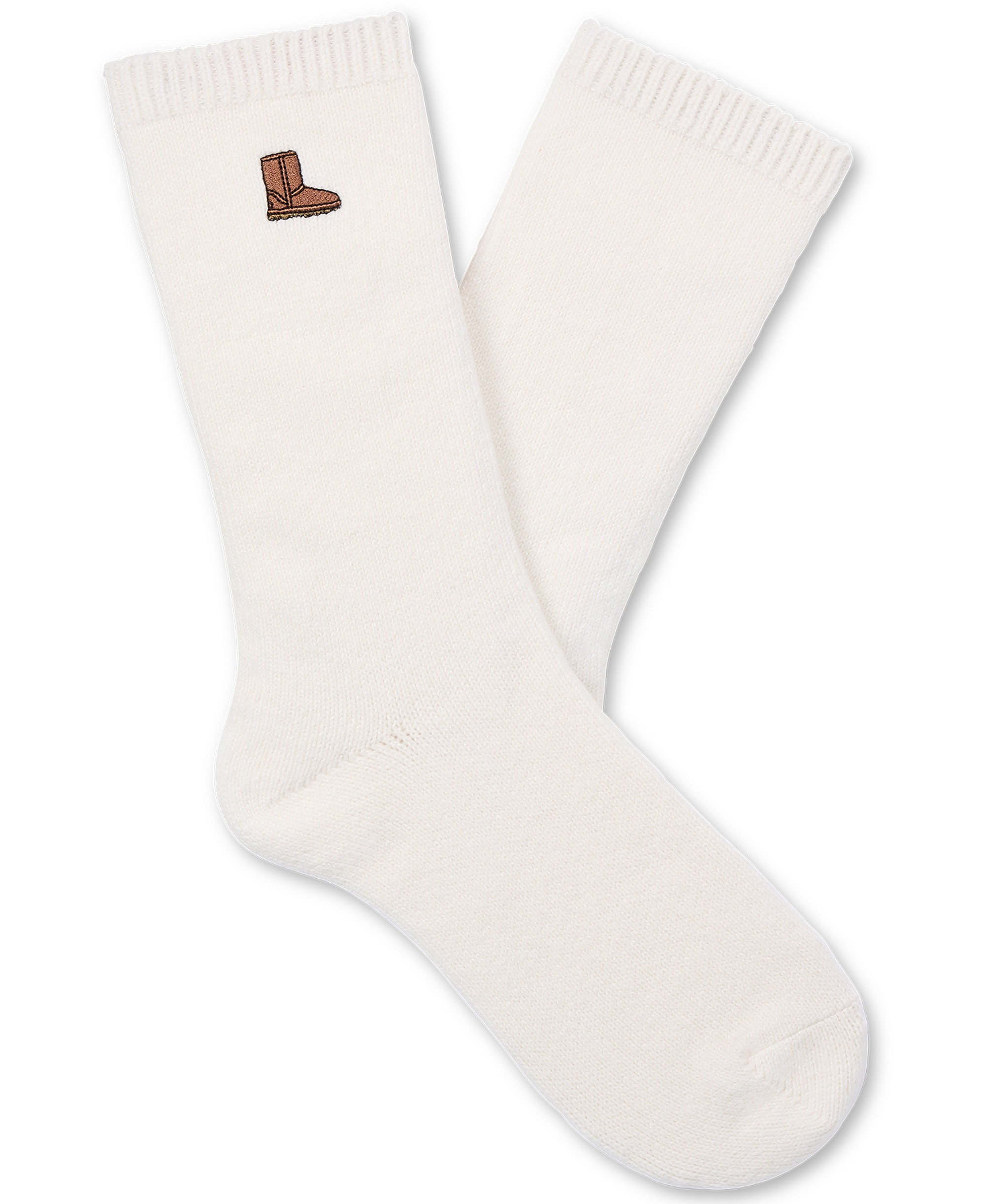 UGG® Women's Fuzzy Crew Socks, 3-Pair - Classic Boot / Plaid / Sand