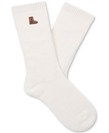 UGG® Women's Fuzzy Crew Socks, 3-Pair - Classic Boot / Plaid / Sand
