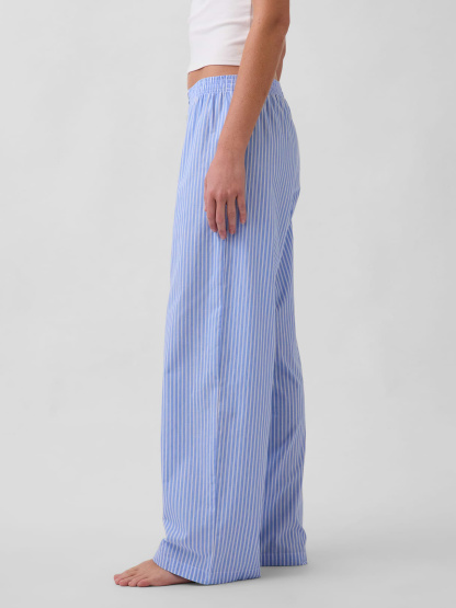 Poplin PJ Pants - Blue & white stripe