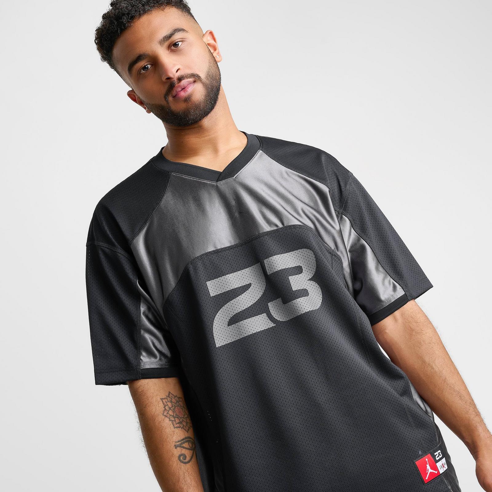 Men's Jordan Flight Football Jersey - Black/Iron Grey/Black - view 5