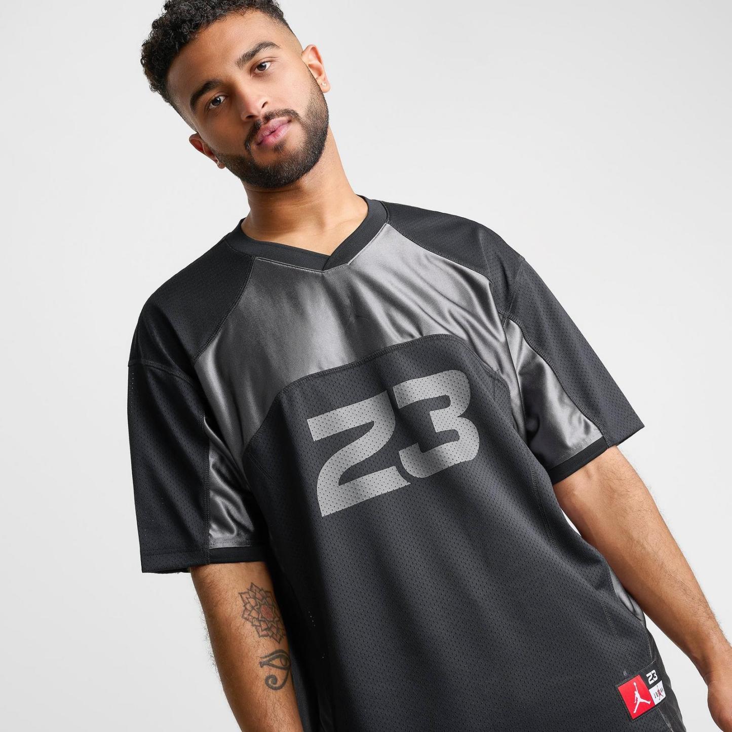 Men's Jordan Flight Football Jersey - Black/Iron Grey/Black - view 5