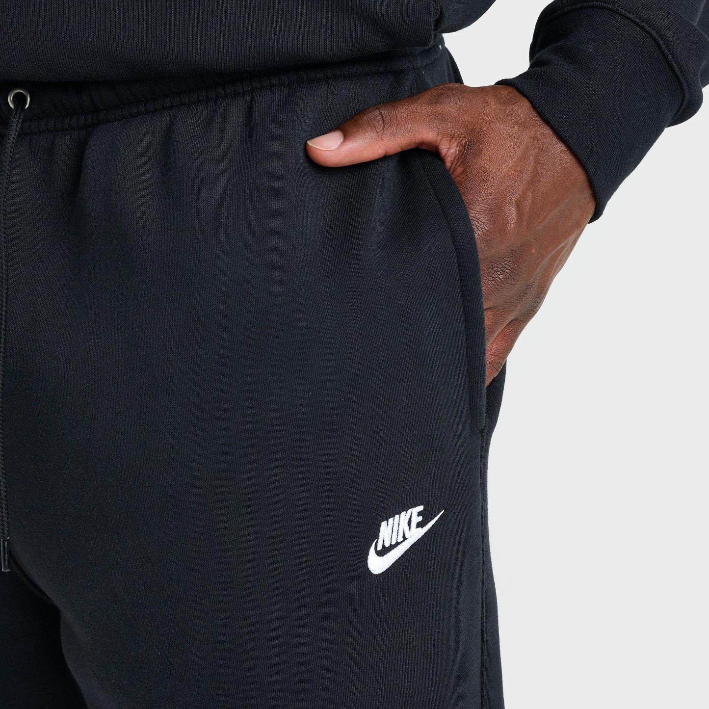 Men's Nithtke Sportswear Club Fleece Bungee Jogger Pants - Black/Black/White