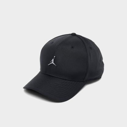 Jordan Rise Structured Metal Jumpman Strapback Hat - Black/Gunmetal - view 3