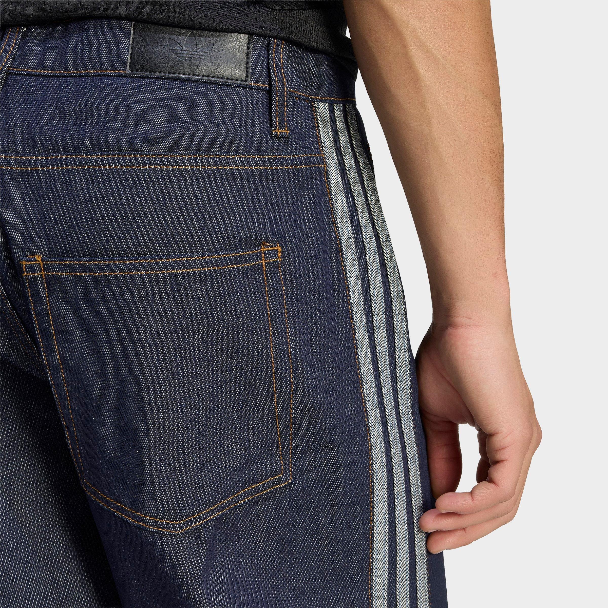 Men's adidas Originals Firebird Adicolor Mid-Rise Straight Denim Jeans - Indigo Denim