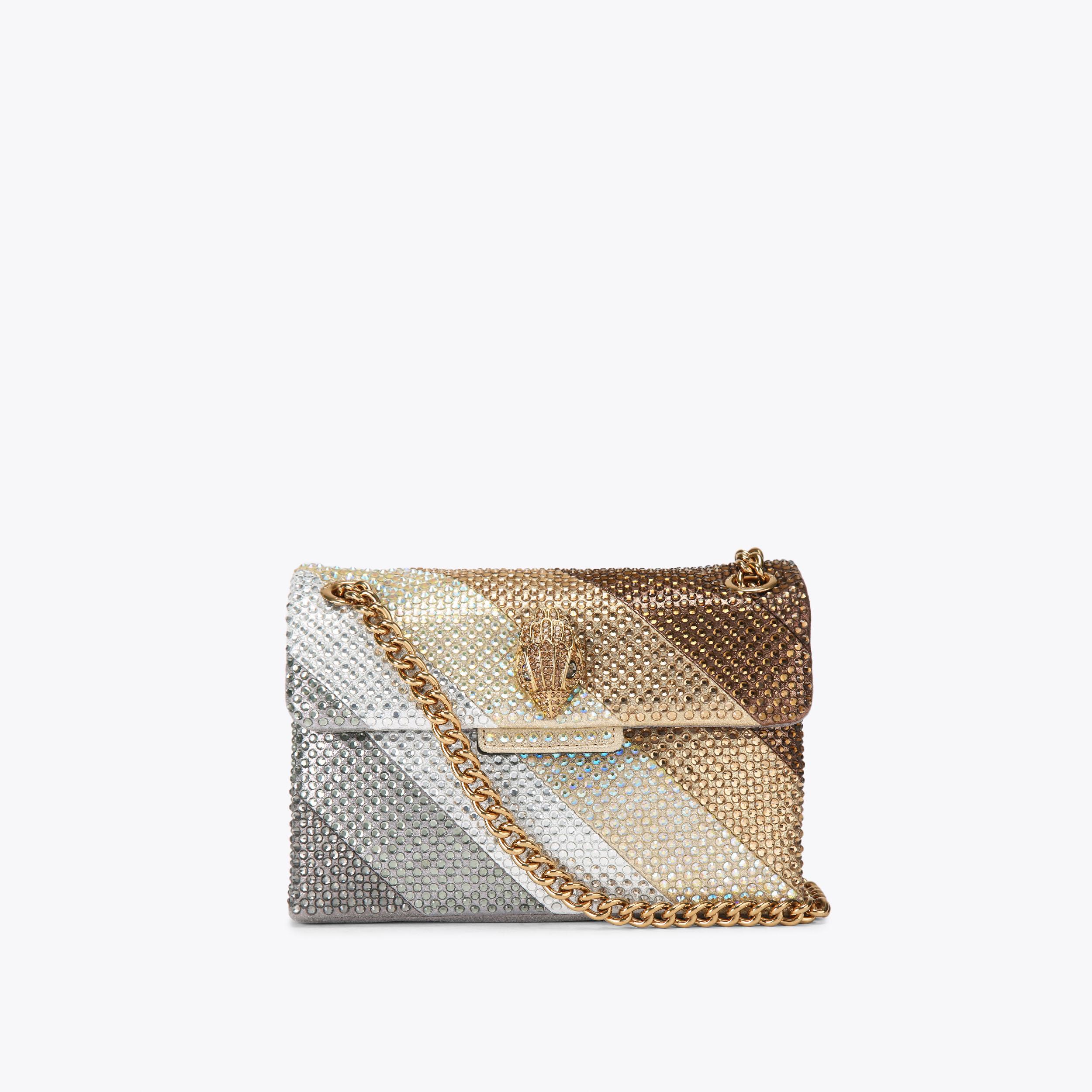 Kurt Geiger London Mini Crystal Kensington Bag - Metallics