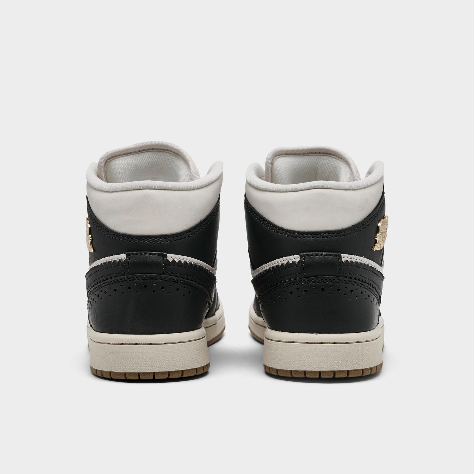 Women's Air Jordan 1 Mid SE Casual Shoes - Off Noir/Chalk/Pearl White/Chalk - view 4