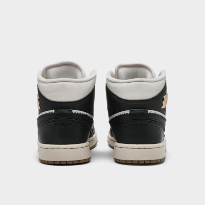 Women's Air Jordan 1 Mid SE Casual Shoes - Off Noir/Chalk/Pearl White/Chalk - view 4