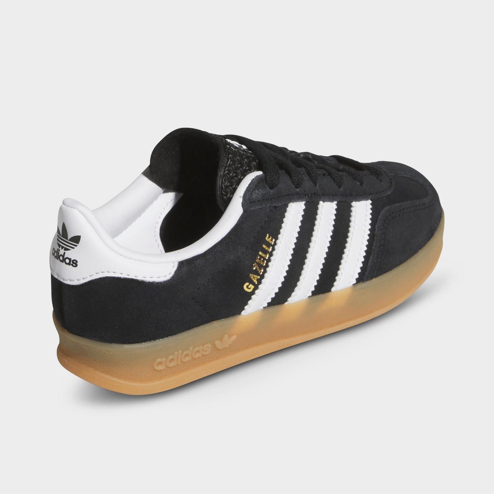 Little Kids' adidas Originals Gazelle Indoor Casual Shoes - Core Black/Cloud White/Gum - view 4