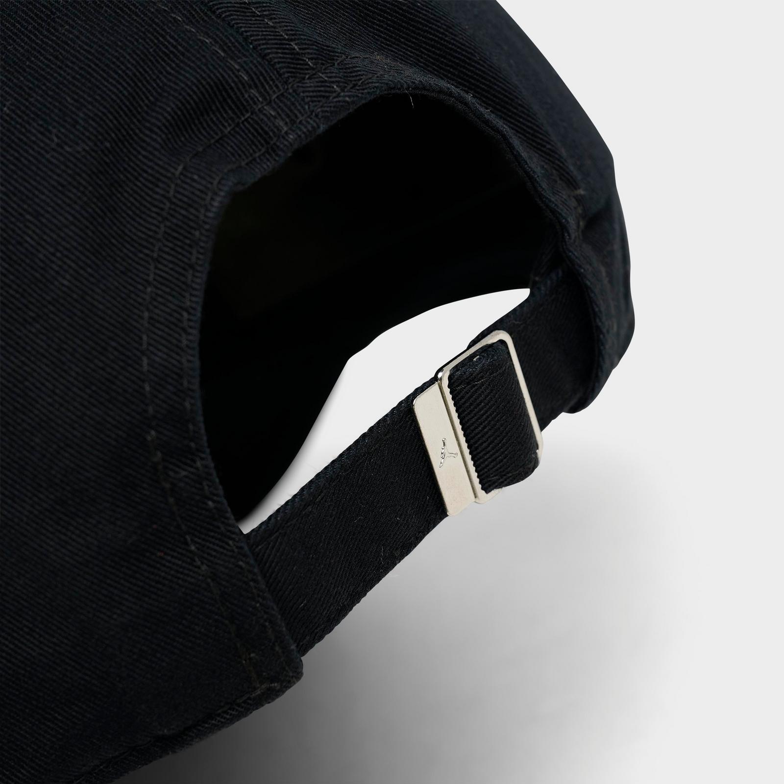 Jordan Stacked Logo Club Strapback Hat - Black/White - view 7