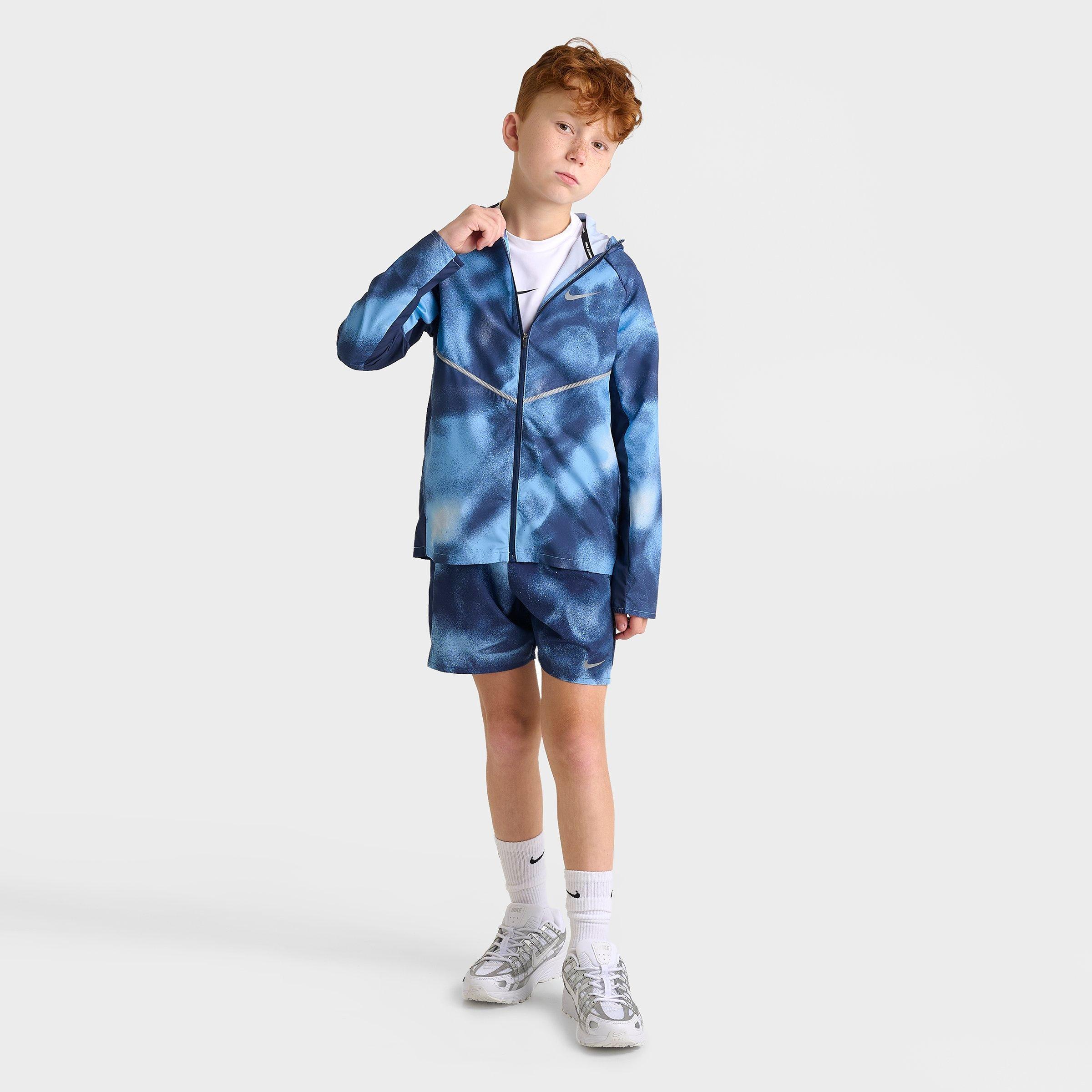 Big Kids' Nithtke Miler Full-Zip Training Jacket - Football Blue/Reflective Silver