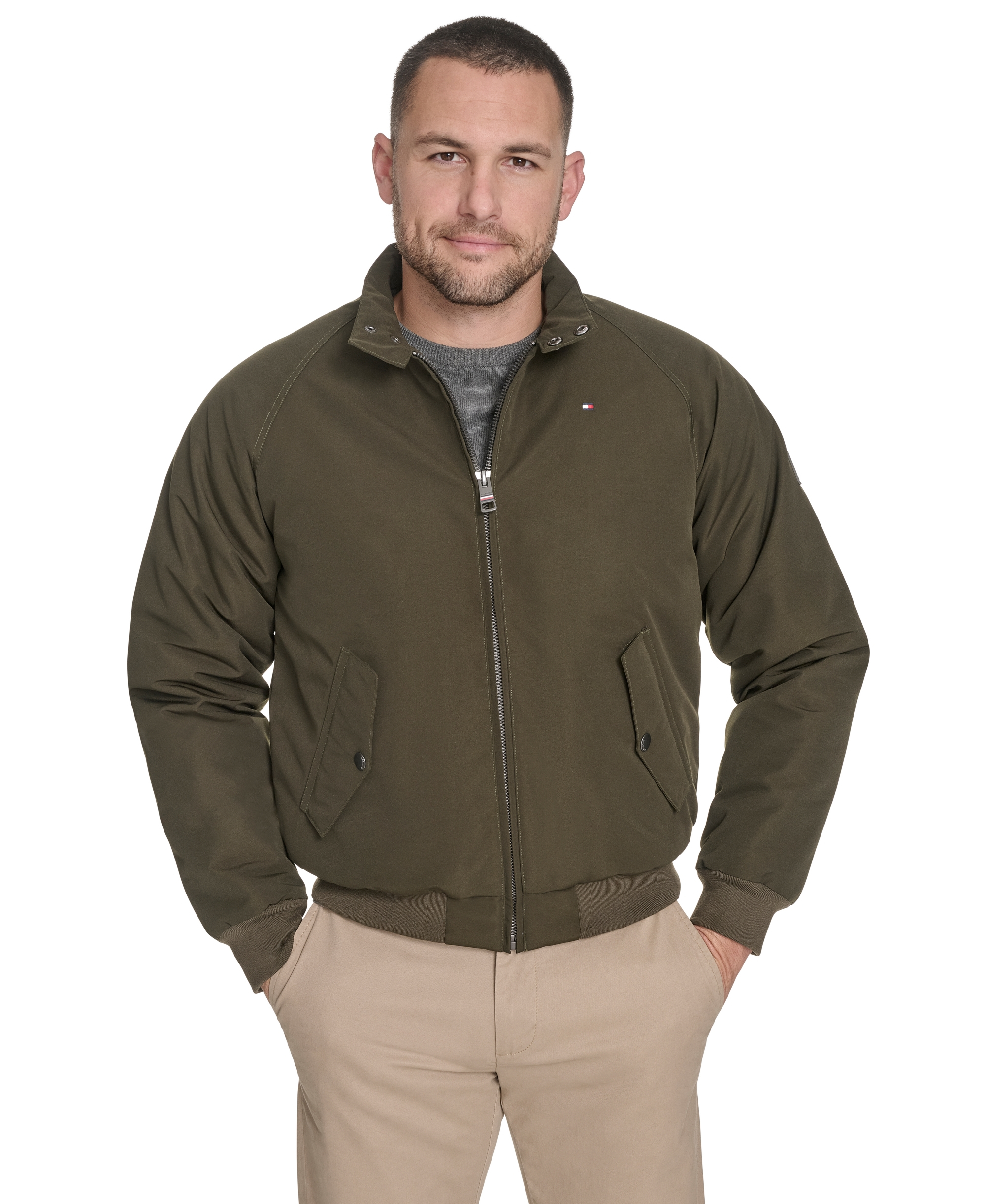 Tommy Hilfiger Men's New Modern Bomber - Olive