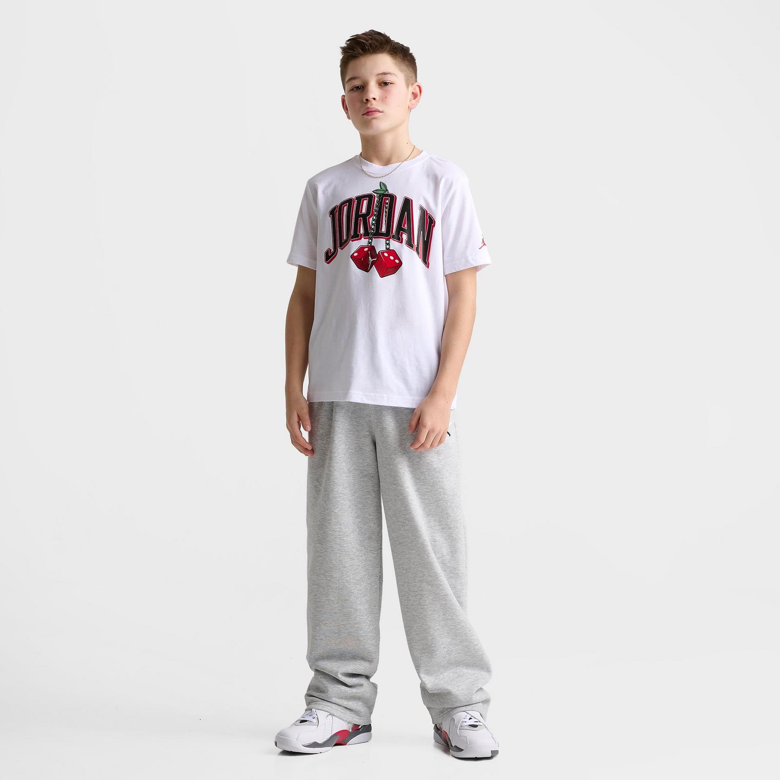 Big Kids' Jordan AJ13 Cherry Dice T-Shirt - White - view 2