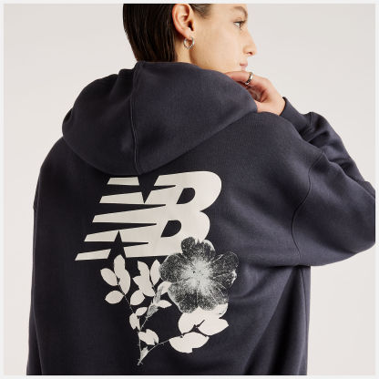 New Balance Pressed Flowers Hoodie, WT62H6F8DNT
