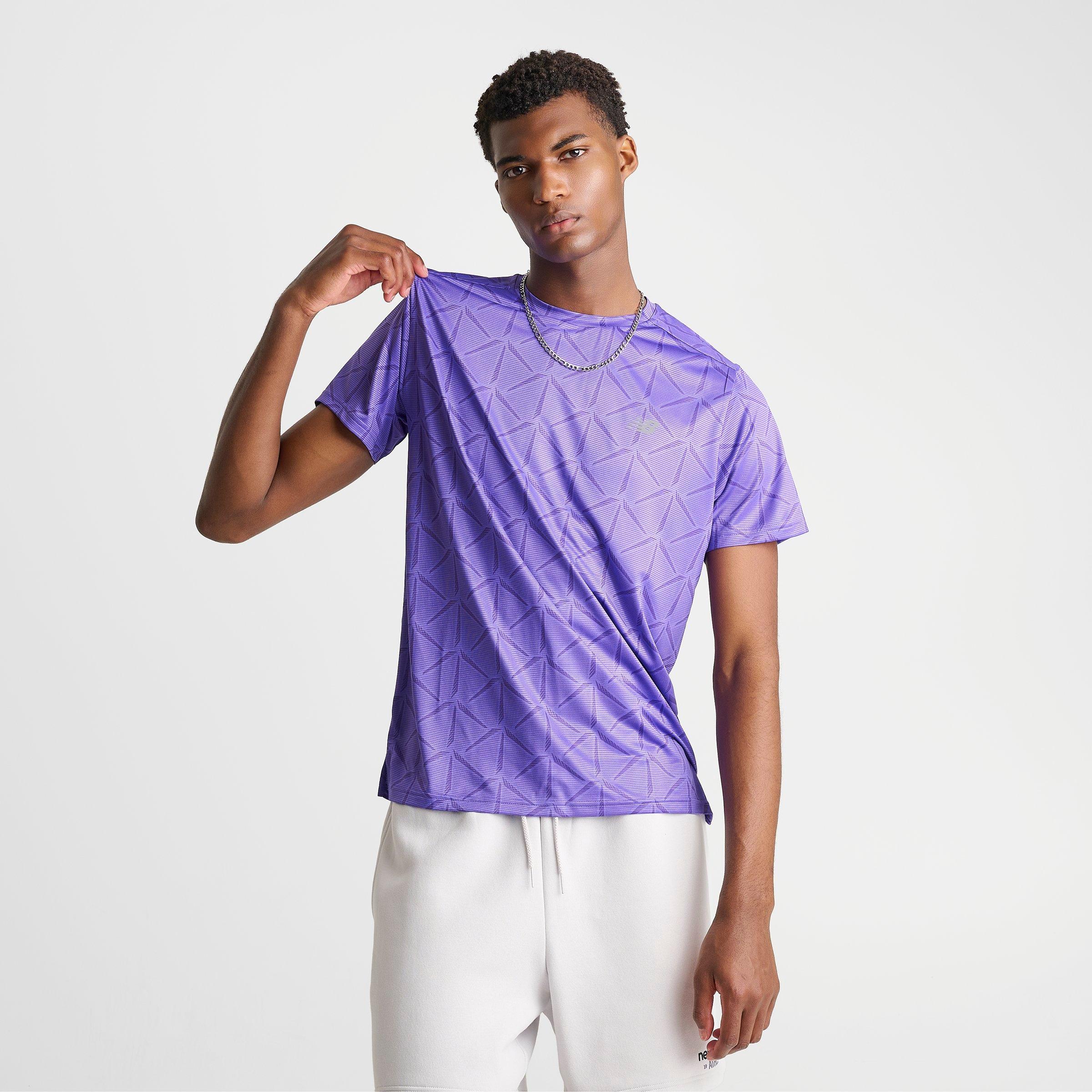 Men's New Balance Sport Essential Printed T-Shirt - Purple - view 3
