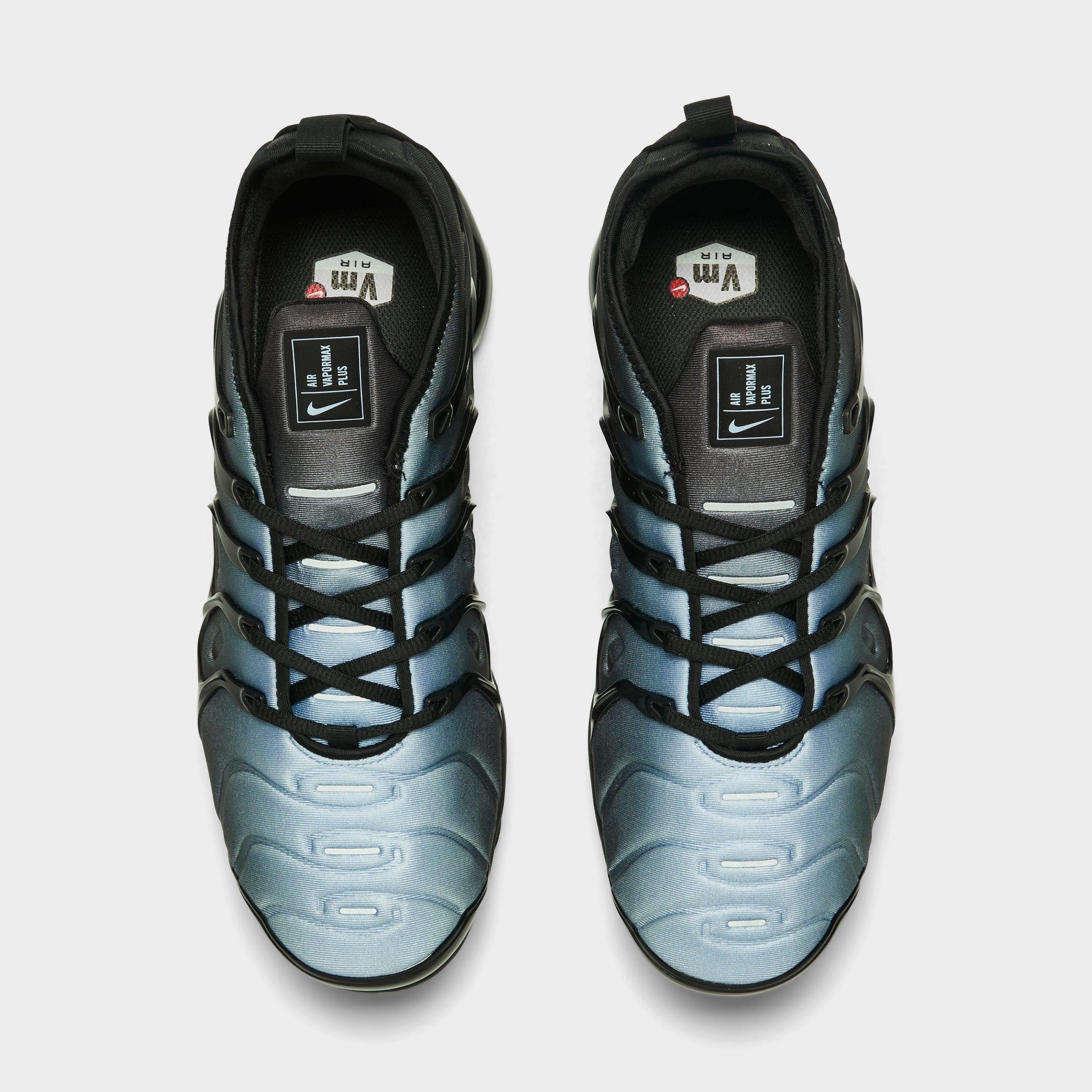 Men's Nithtke Air VaporMax Plus Running Shoes - Part 1 - Black/Aluminum - Top view