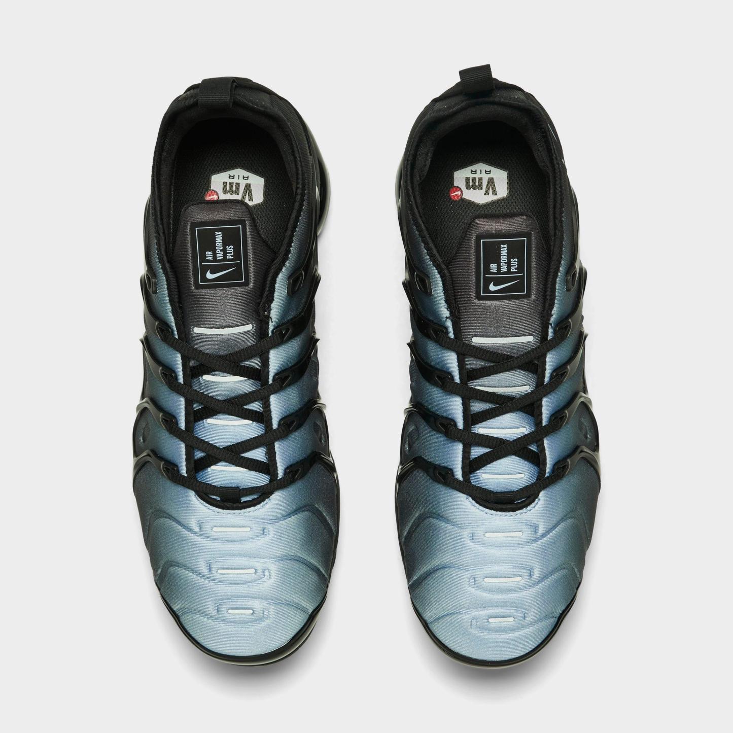 Men's Nithtke Air VaporMax Plus Running Shoes - Part 1 - Black/Aluminum - Top view