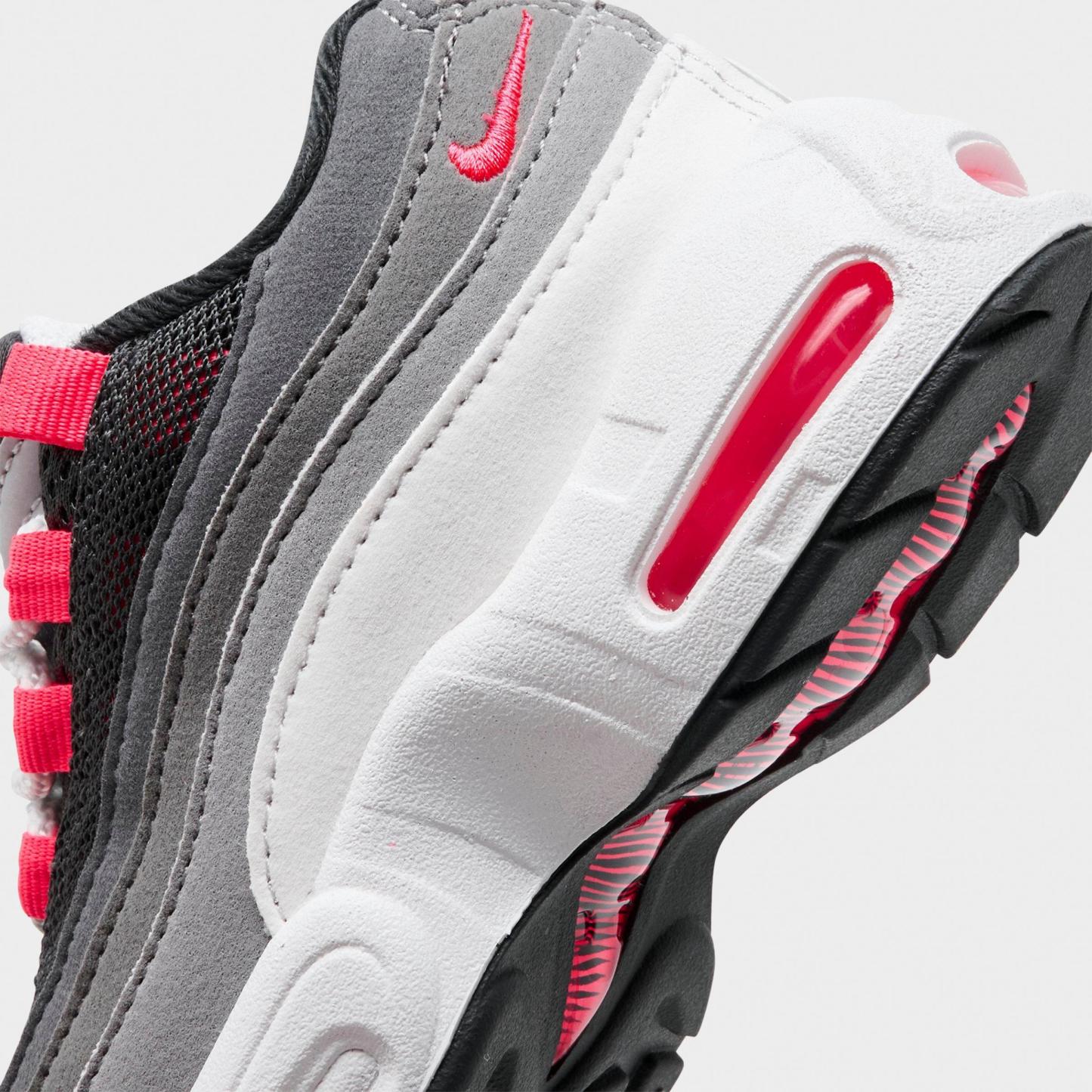 Kids' Toddler Nithtke Air Max 95 Big Bubble Casual Shoes - Anthracite/Solar Red/Light Graphite - Detail shot