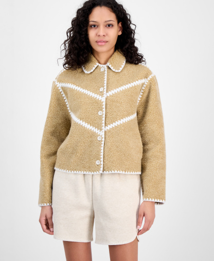 UGG Women's Ellison Fluff Shell Jacket - Sand Heather