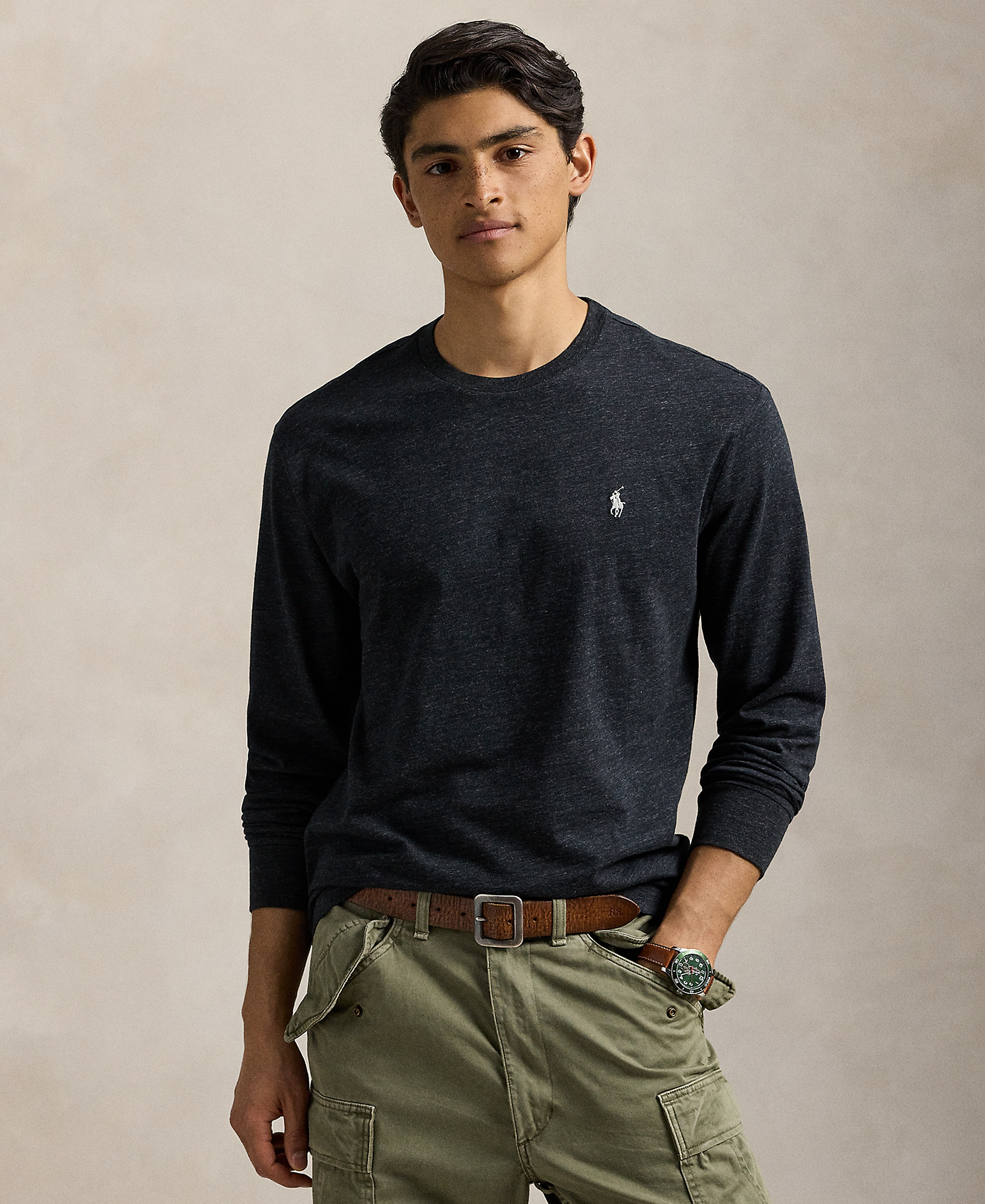 Polo Ralph Lauren Men's Classic-Fit T-Shirt - Black Heather