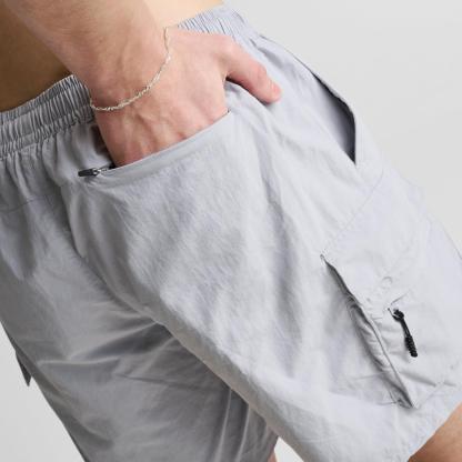 Men's Nike Packable Cargo 7" Swim Shorts - Grey