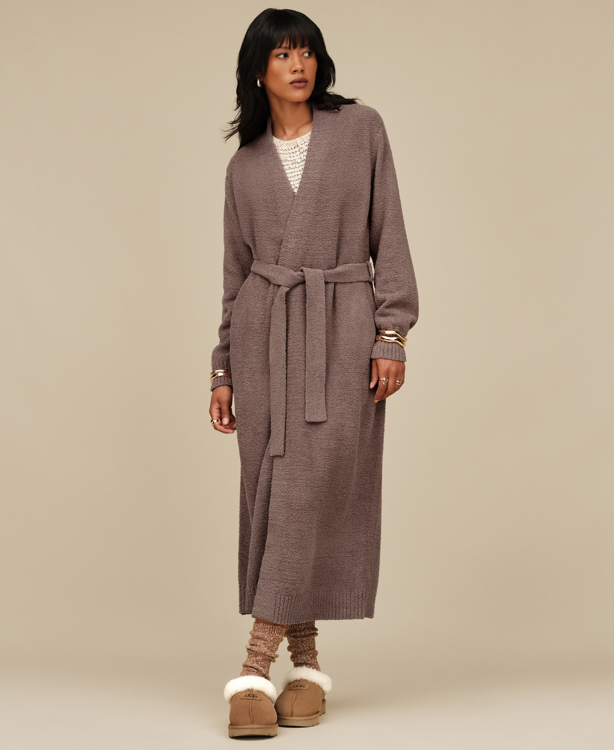 UGG Women's Lenny II Knit Robe - Brown