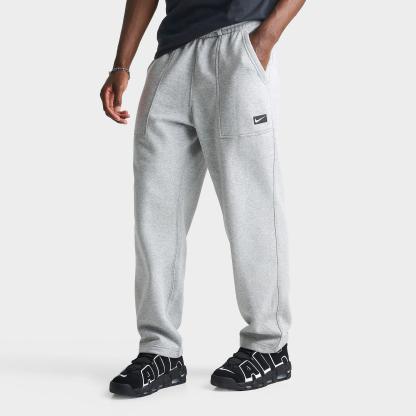 Men's Nithtke Sportswear Swoosh Box Fleece Sweatpants - Dark Grey Heather/Dark Grey Heather