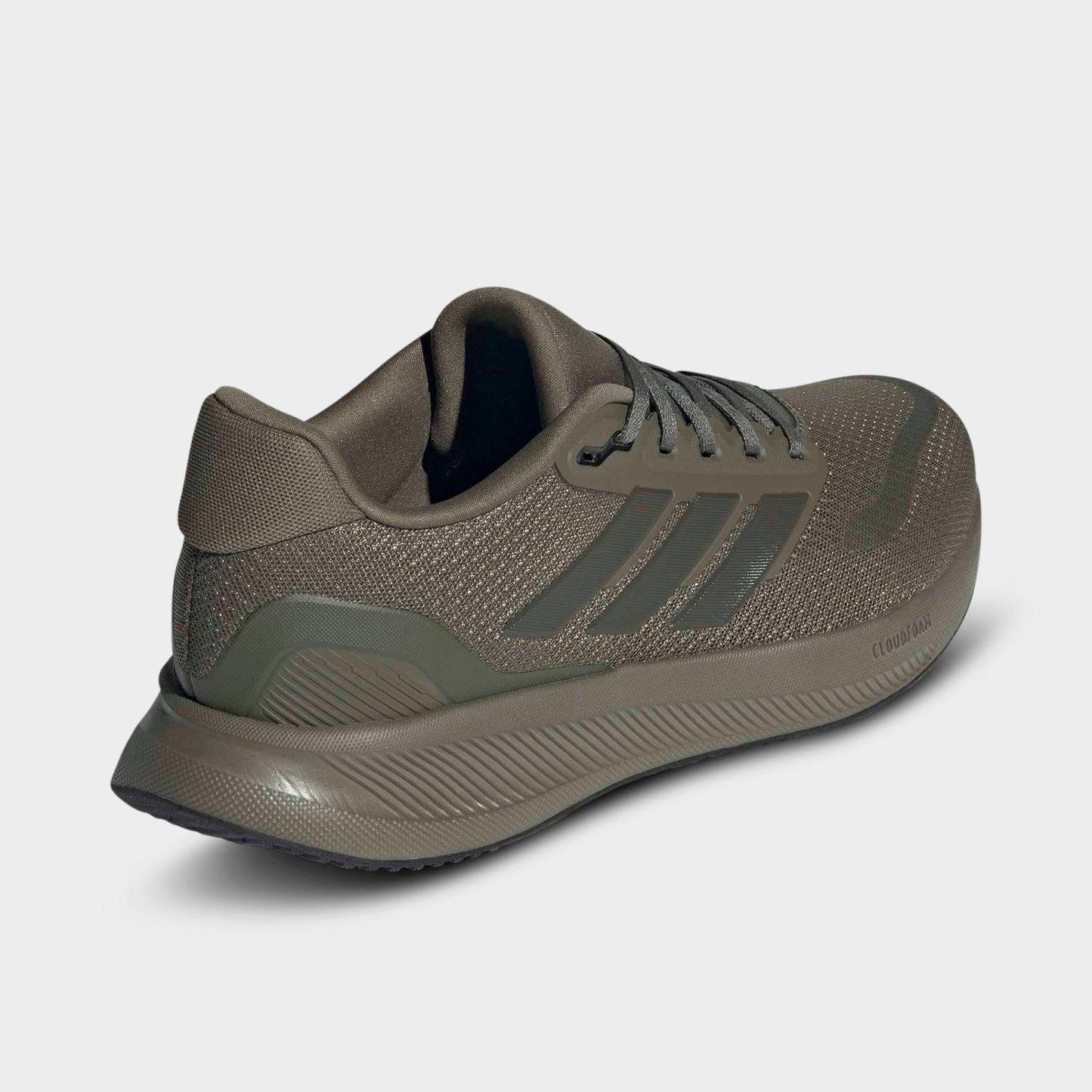 Men's adidas Runfalcon 5 Running Shoes - Olive Strata/Shadow Olive/Core Black - Back view