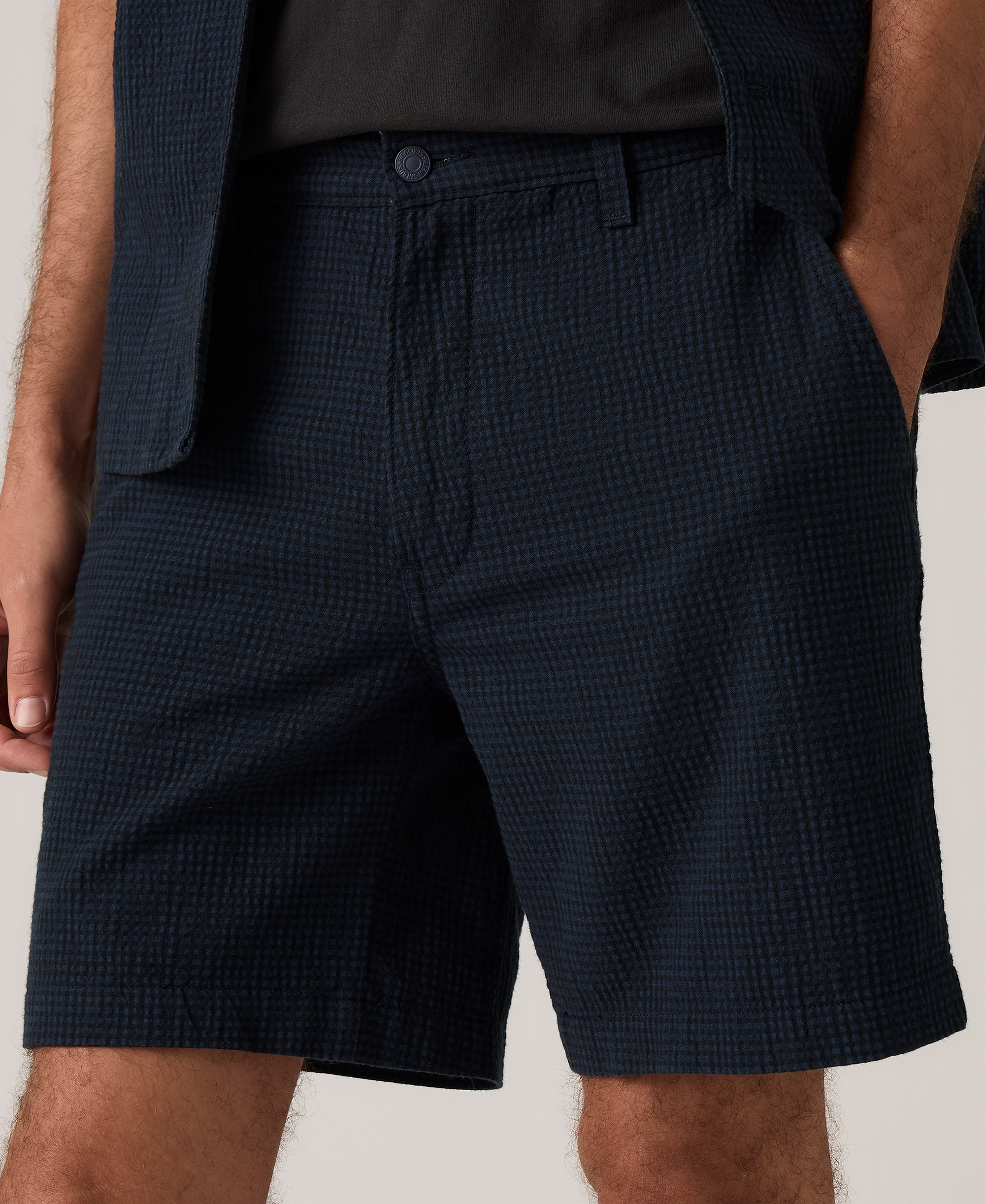 Levi's Premium Men's Authentic Regular-Fit 8" Chino Shorts - Navy Plaid