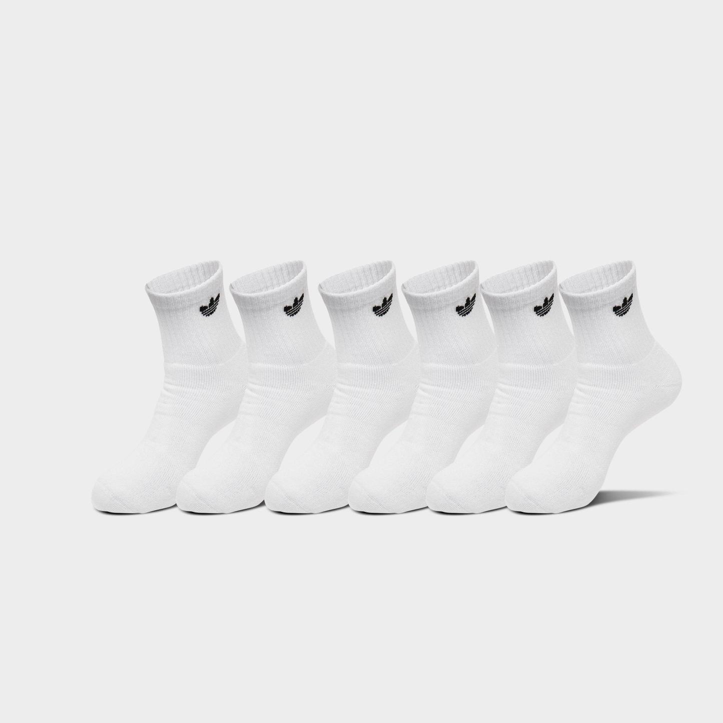 adidas Originals Trefoil 2.0 Quarter Socks (6-Pack) - White