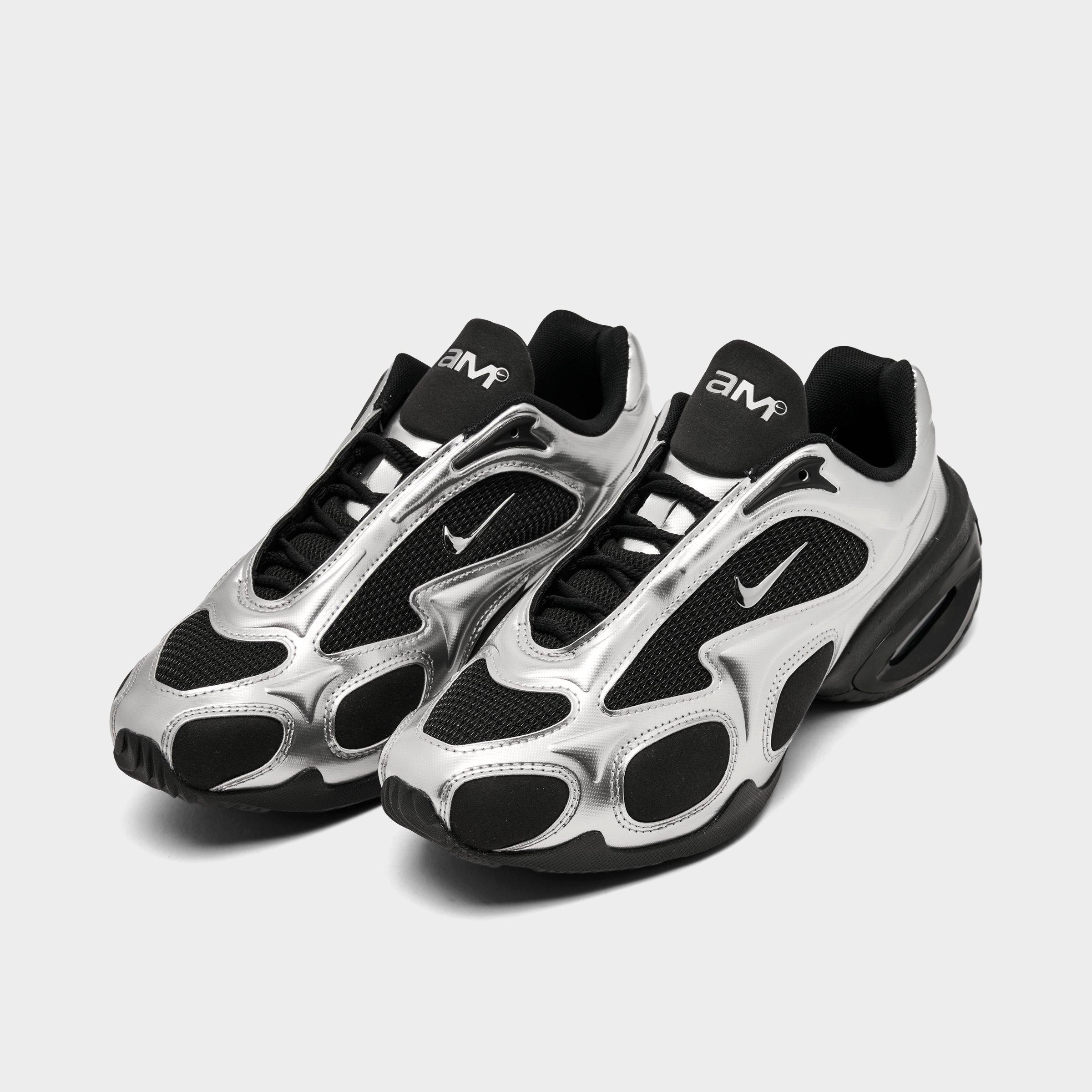 Women's Nithtke Air Max Muse Casual Shoes - Black/Metallic Silver - Both shoes facing left