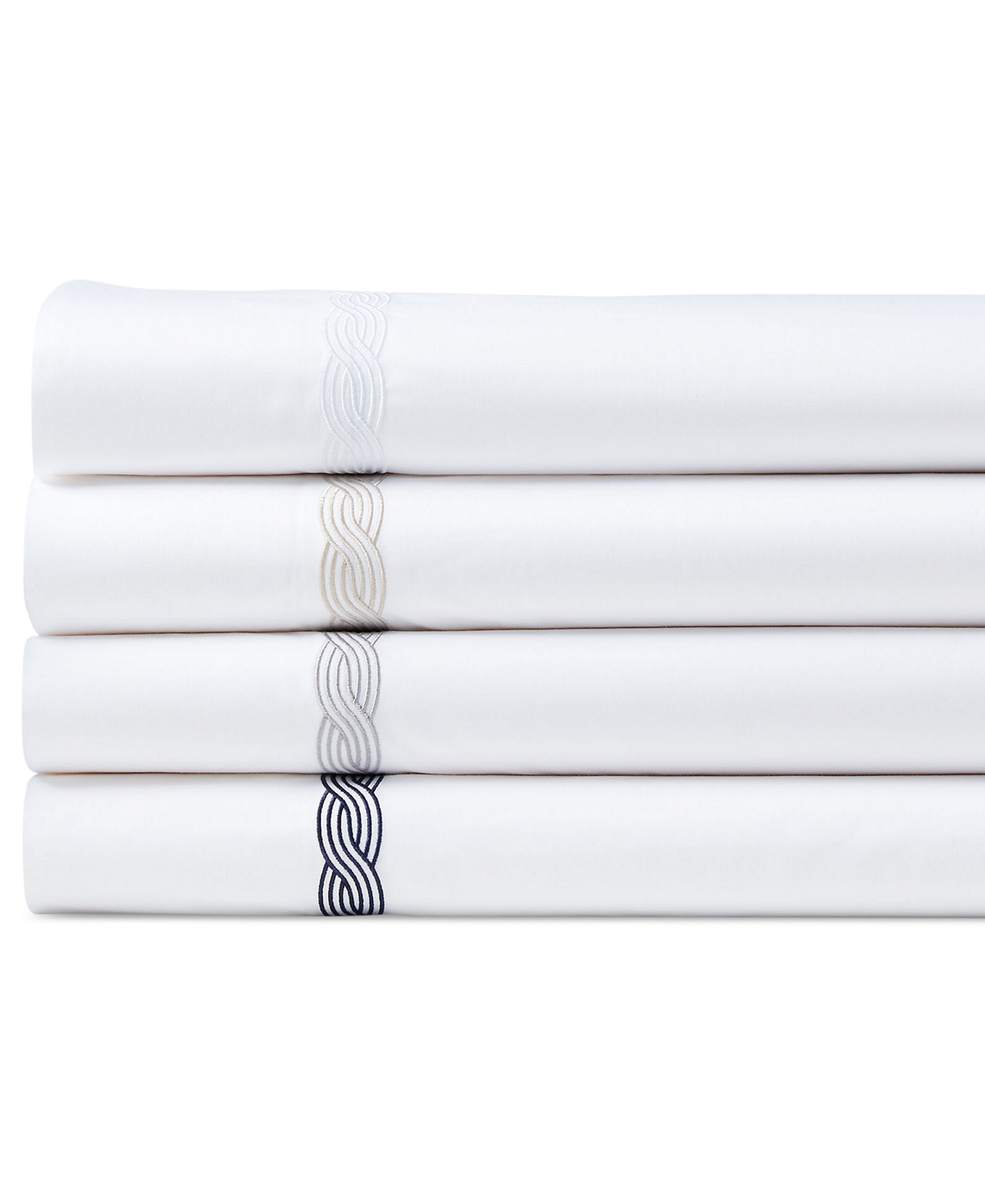 Lauren Ralph Lauren Spencer Cable Embroidery 4-Pc. Sheet Set, Queen - Navy