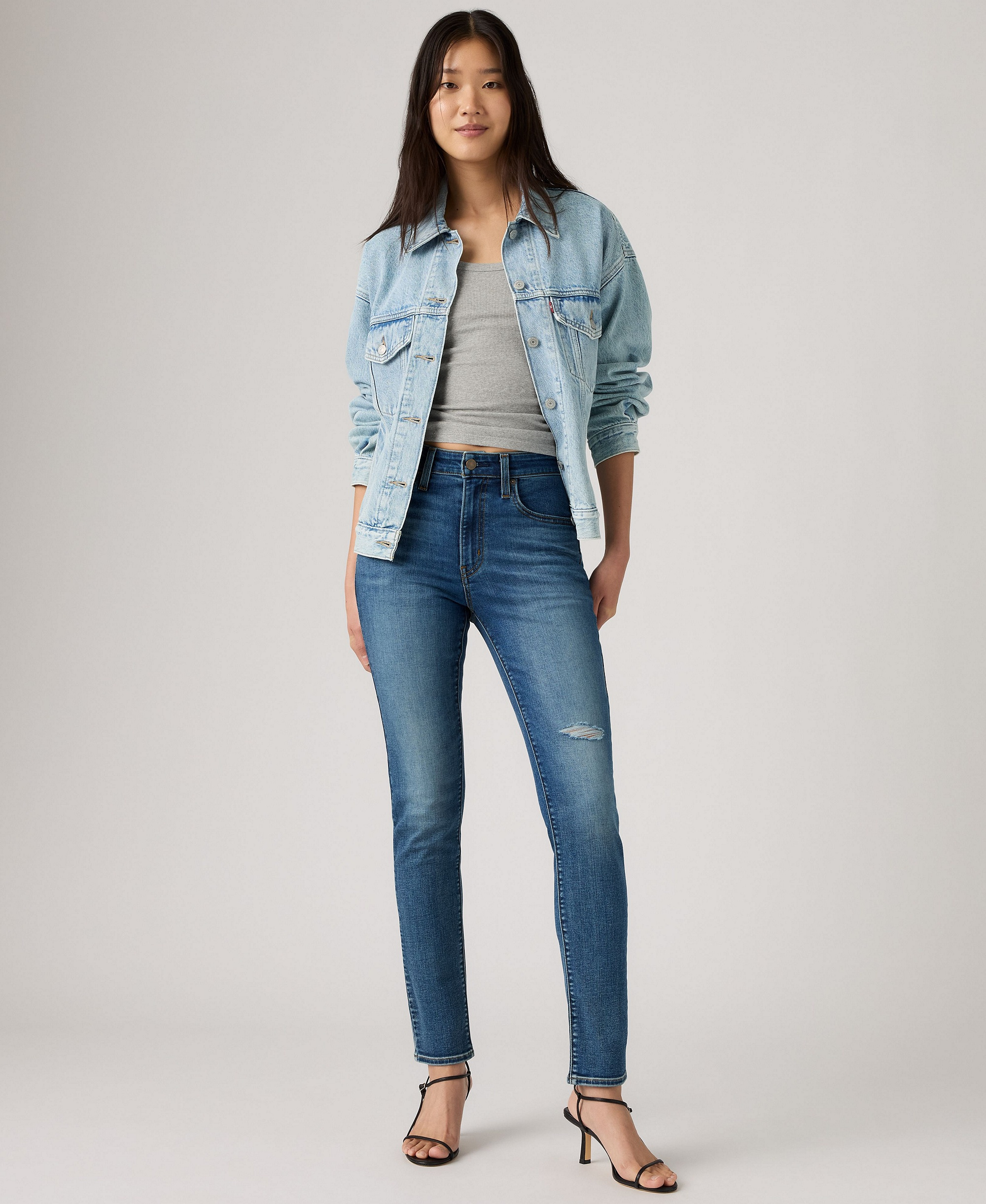 Levi's Women's 721 High-Rise Stretch Skinny Jeans - Ripped Page