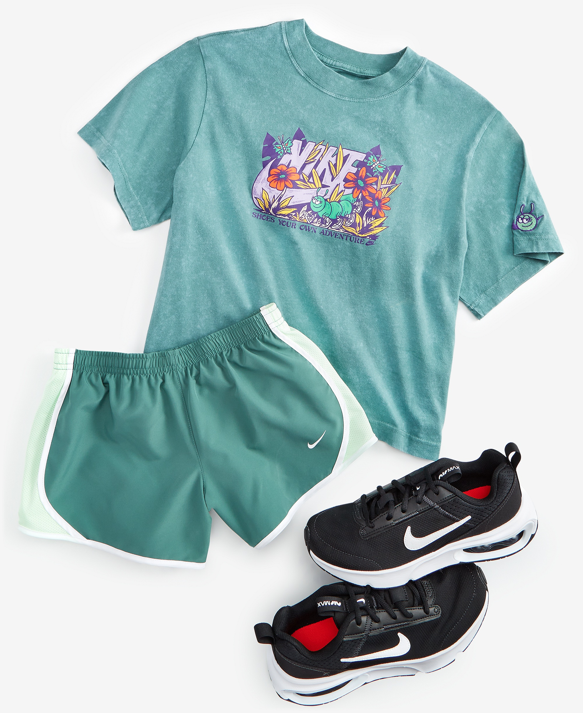 Nike Big Girls Sportswear T-Shirt, Dri-Fit Tempo Running Shorts & Court Legacy Casual Sneakers from Finish Line - Game Royal