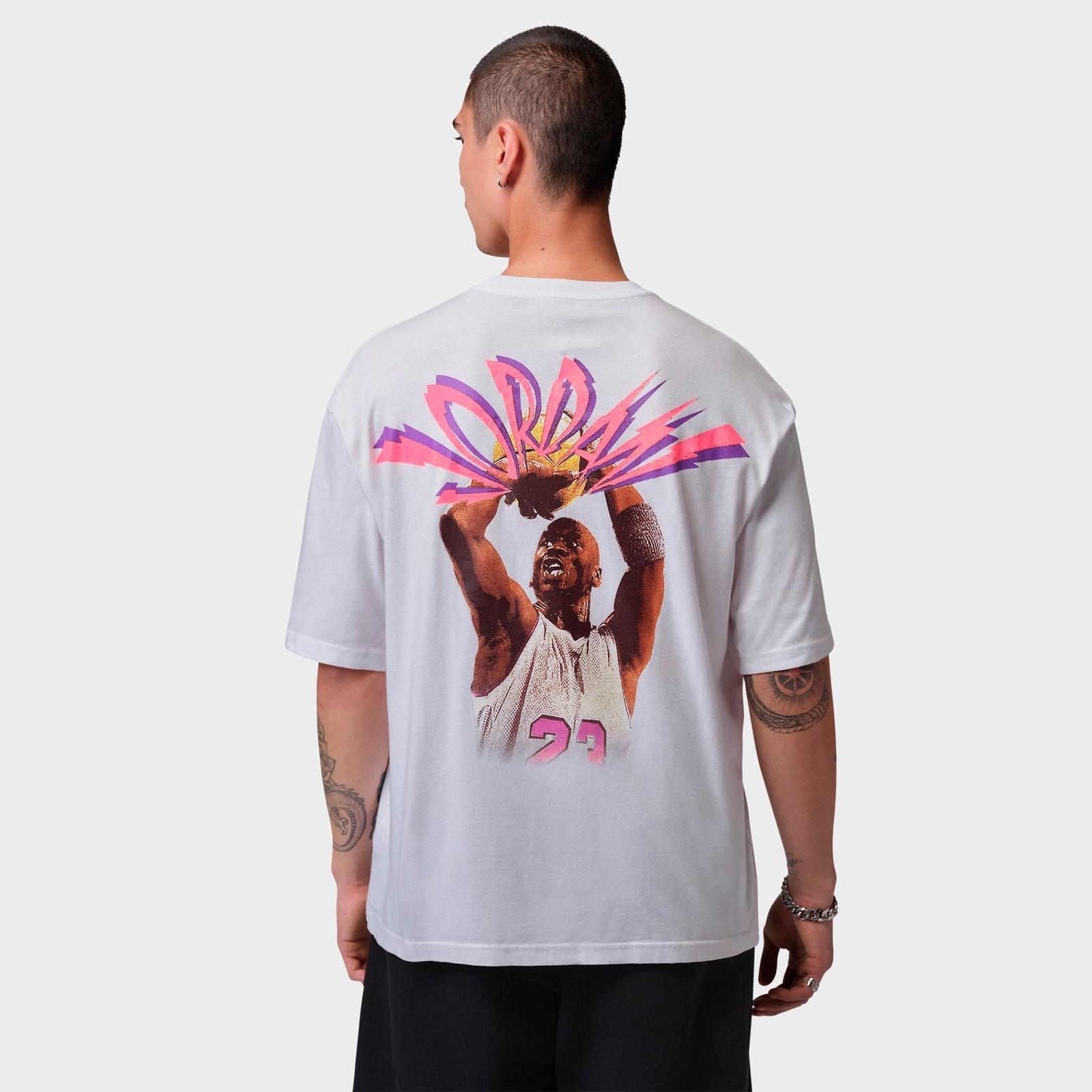 Men's Jordan Flight Retro Illustration Graphic T-Shirt - White/Black - view 3