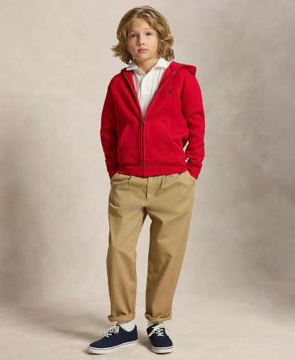 Polo Ralph Lauren 8-20 Boys' Cotton Fleece Zip Up Hoodie - Red