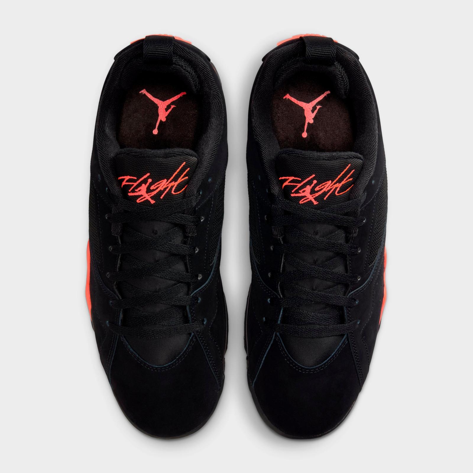 Men's Air Jordan MVP 92 Casual Shoes - Black/Infrared 23 - Left shoe facing left. Outside of the shoe. - view 4